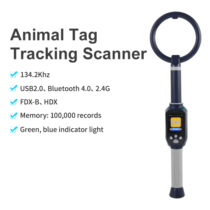Livestock Ear Tag - Leitor RFID Long Stick 134.2khz HDX