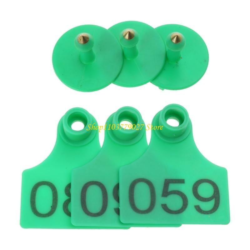 Livestock Ear Tag - C4DF 001-100 Número etiquetas plásticas para