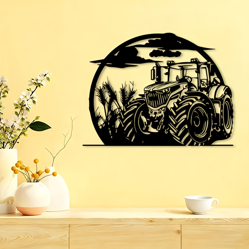 Agriculture Farm House - Escultura de Metal Rústica de Trator